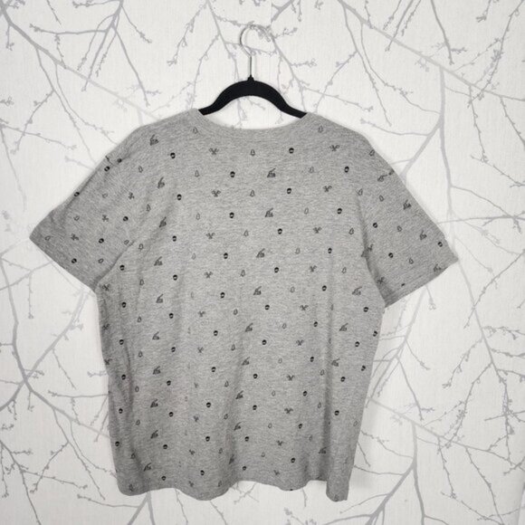 Cabin Fever Hiking Camping Print Cotton Blend Short Sleeve Henley - Picture 3 of 5